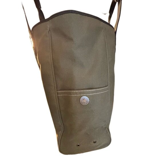 Coach Army Green Bleecker Utility Canvas & Leather Tote Model 5723 - Picture 4 of 8